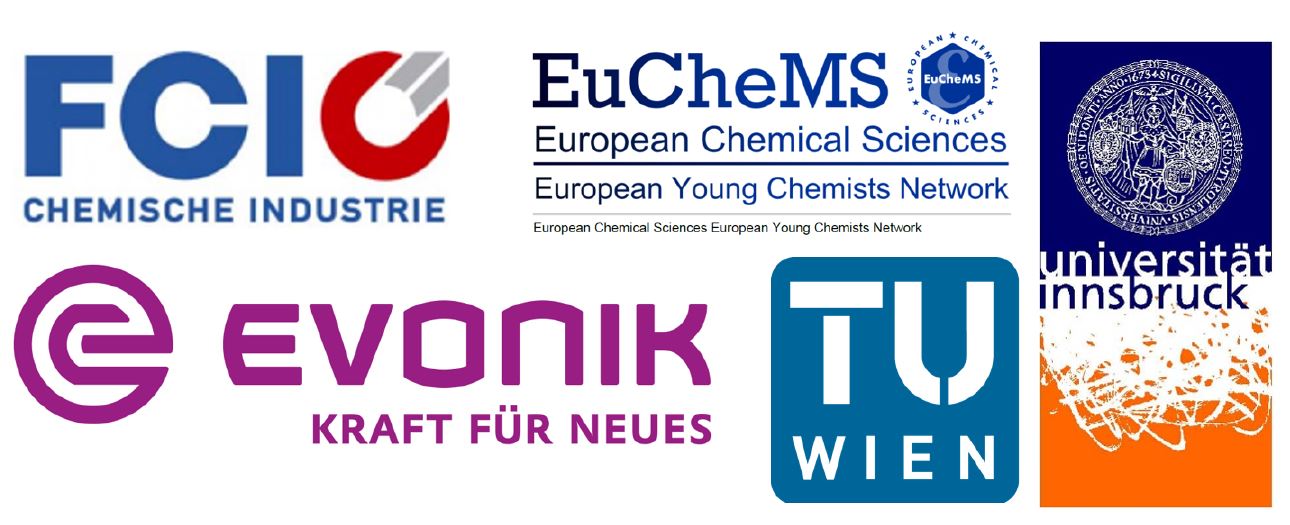 Sponsorenlogos: Evonik, EYCN, FCIÖ, Universität Innsbruck, TU Wien;