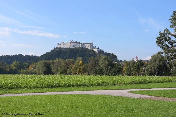 Festung Hohensalzburg von der NaWi-Fakultät aus gesehen